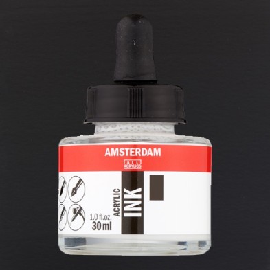 Fine art shop - Amsterdam Acrylic Ink Oxide Black 735 (30ml.) | totenart.com