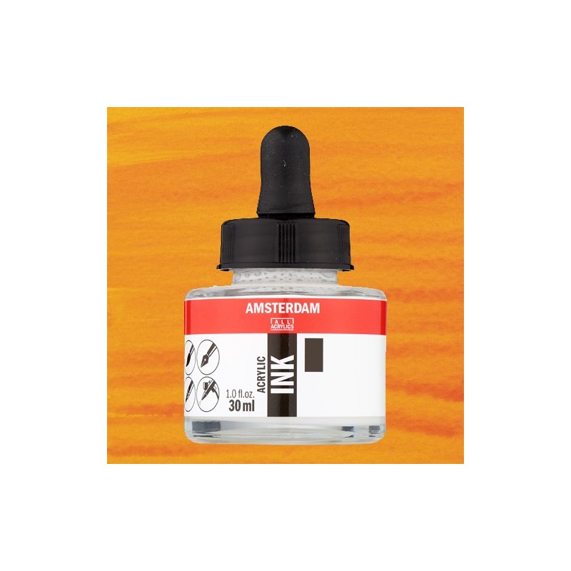 Fine art shop - Amsterdam Acrylic Ink Azo Orange 276 (30ml.) | totenart.com
