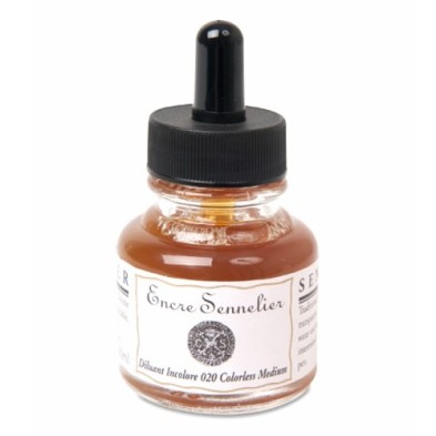 Fine art shop - Drawing ink Colorless solvent 20, 30 ml. with dropper Sennelier  | totenart.com 