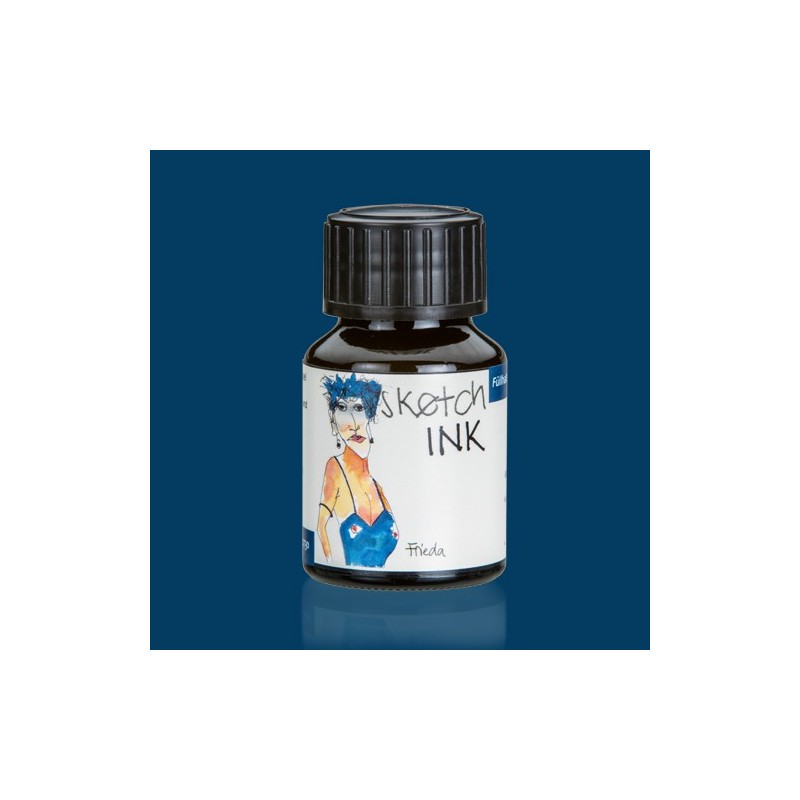 Fine art shop - Sketch Ink Tinta Pigmentada Rohrer and Klingner Frieda (Sea Blue), 50 ml | totenart.com
