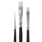 Fine art shop - Set 3 Winton short handle brushes (round: 2 and flats: 2, 4), Winsor&Newton | totenart.com