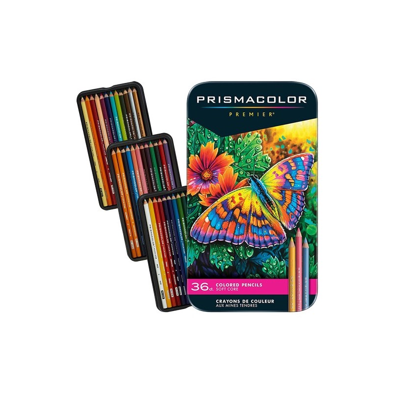  Fine art shop - Prismacolor Premier metal box 36 colored pencils | totenart.com