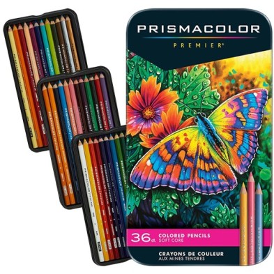  Fine art shop - Prismacolor Premier metal box 36 colored pencils | totenart.com