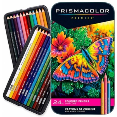  Fine art shop - Prismacolor Premier metal box 24 colored pencils | totenart.com