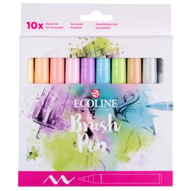 Fine art shop - Set Ecoline Brush Pen 10 ud PASTEL | totenart.com