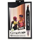 Fine art shop - Case 12 Double Tip Markers, People, Graph\'it | totenart.com