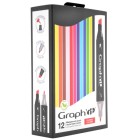 Fine art shop - Case 12 Double Tip Markers, classic colours, Graph\'it | totenart.com
