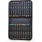 Fine art shop - Case 24 Double Tip Markers, basic colors, Graph\'it | totenart.com
