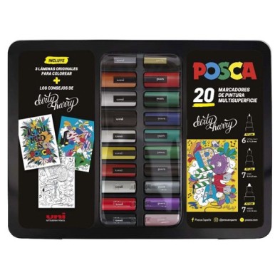 Fine art shop - Dirty Harry Metal Tin 20 Markers Posca | totenart.com