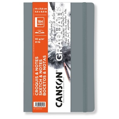  Fine art shop - Canson Graduate Sketches and Notes Pad (Softcover Light Gray), 92s., 90 gr., 14x21.6 cm | totenart.com
