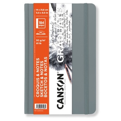  Fine art shop - Canson Graduate Sketches and Notes Pad (Softcover Light Gray), 92s., 90 gr., 14x21.6 cm | totenart.com