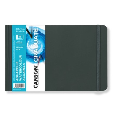  Fine art shop - Canson Graduate Watercolour Pad (Horizontal), 28s., 250 gr., 14x21.6 cm | totenart.com