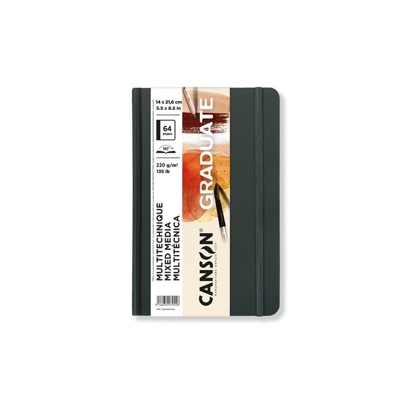  Fine art shop - Canson Graduate Mix Media Pad (Vertical), 36s., 200 gr., 14x21,6 cm OCHER | totenart.com