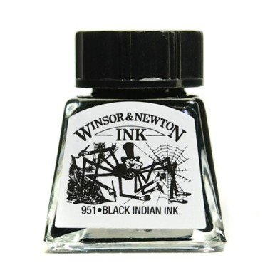 Drawing Ink, Indian Black, Winsor & Newton, 14 ml.