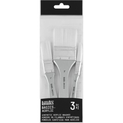 Fine art shop - Liquitex Basics Brush Set Of 3 Synthetic Spalters | totenart.com