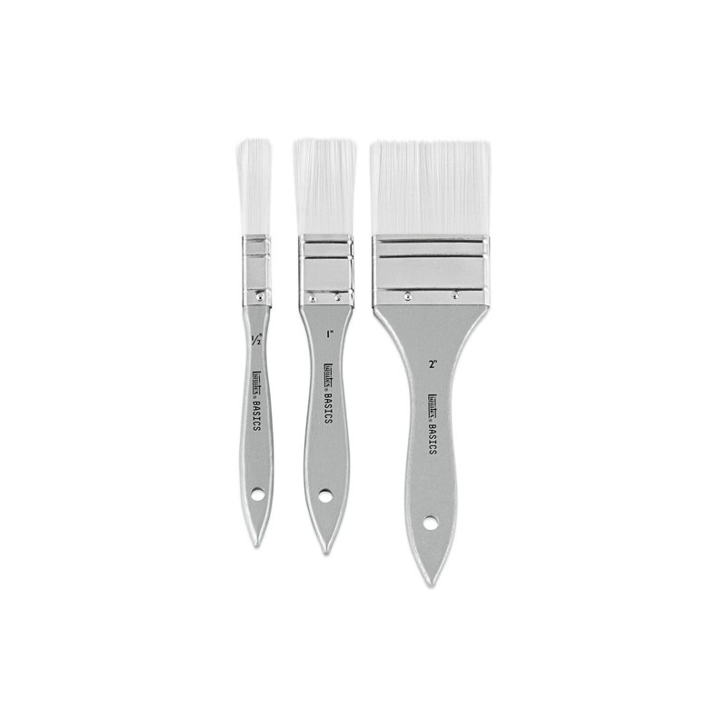 Fine art shop - Liquitex Basics Brush Set Of 3 Synthetic Spalters | totenart.com