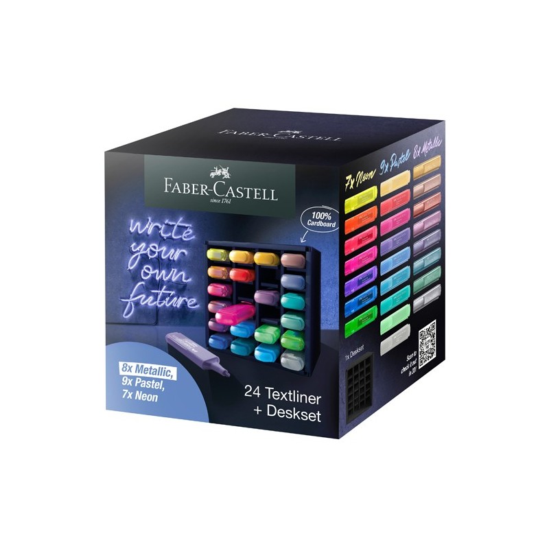  Fine art shop - Set of 24 Textliner + Deskset Faber-Castell | totenart.com