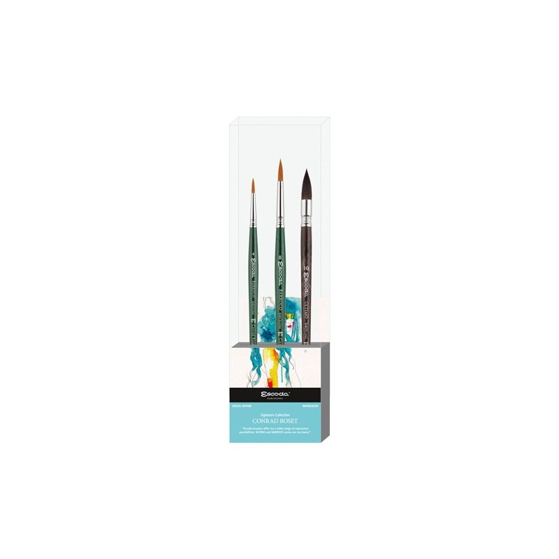 Fine art shop - Artist Set Conrad Roset 3 watercolor brushes Escoda  | totenart.com
