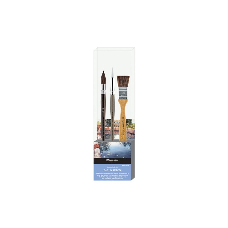 Fine art shop - Artist Set Pablo Rubén 3 watercolor brushes Escoda  | totenart.com