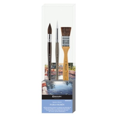 Fine art shop - Artist Set Pablo Rubén 3 watercolor brushes Escoda  | totenart.com