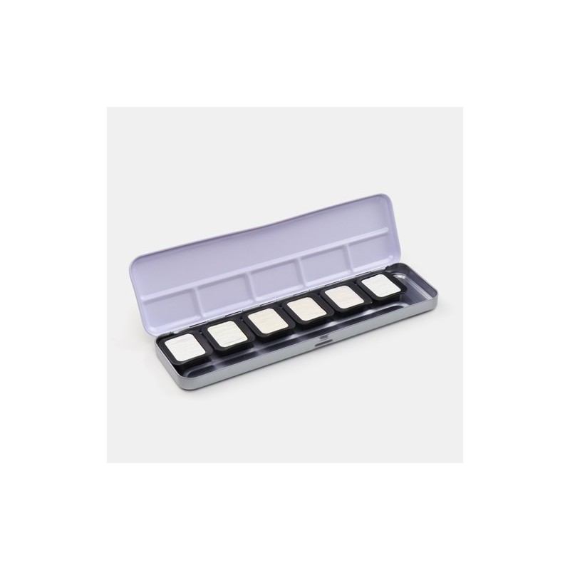 Fine art shop - Finetec Premium watercolor box 6 iridescent colors \"Hight Sparkling\" | totenart.com