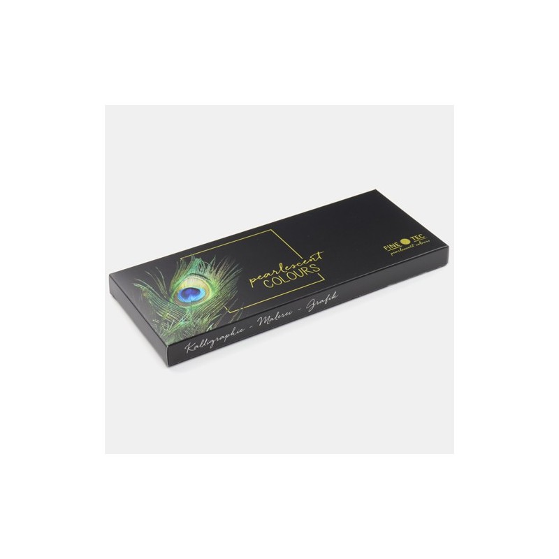Fine art shop - Finetec Classic watercolor box 12 pearlescent colors \"Rainbow\" | totenart.com