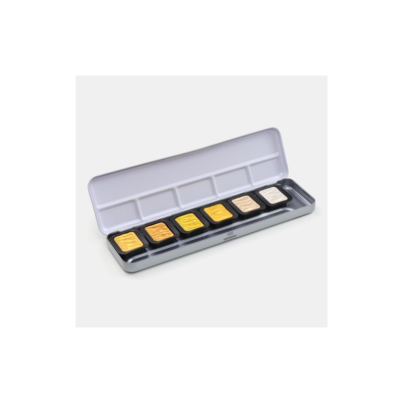 Fine art shop - Finetec Classic watercolor box 6 pearlescent colors \"Classic\" | totenart.com