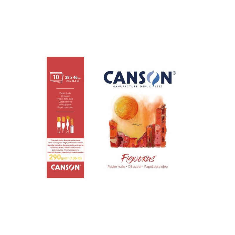  Fine art shop - Figueras oil and acrylic pad 10h 290gr 38x46cm | totenart.com