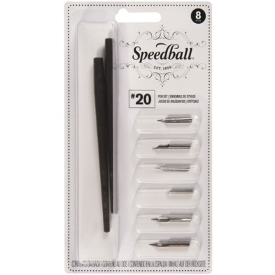 Kit 6 nibs and 2 handles Speedball