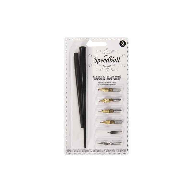 Kit 6 nibs and 2 handles Speedball