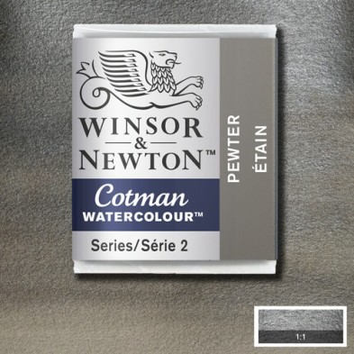 Fine art shop - Watercolour W&N, 1/2 godet, Pewter | totenart.com