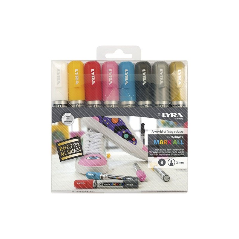 Fine art shop - Lyra Mark All 8 Marker Colors (2 mm.) | totenart.com