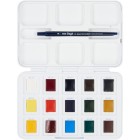 Fine art shop - Box 12 watercolors Van Gogh 1/2 godet and brush| totenart.com