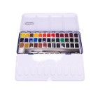  Fine art shop - Lefranc Bourgeois watercolor box, 40 medium godets and brush | totenart.com