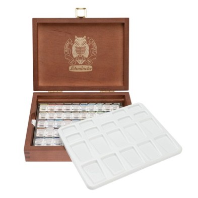 Fine art shop - Wooden box watercolors Schmincke Horadam 50 1/2 Godets | totenart.com