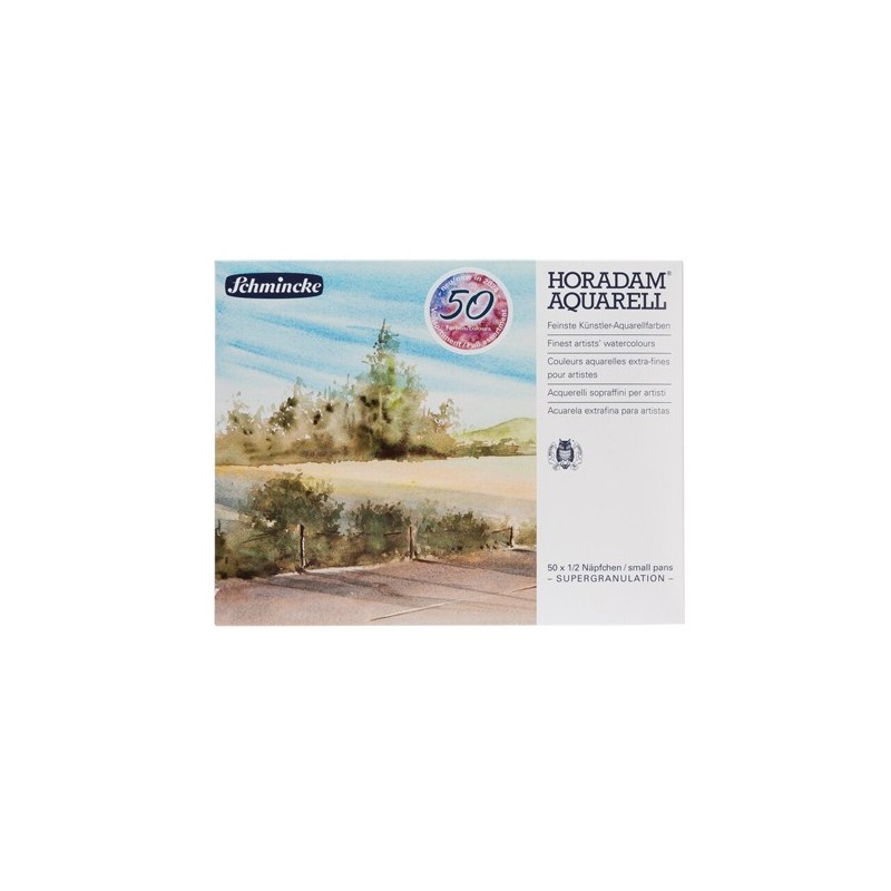 Fine art shop - Wooden box watercolors Schmincke Horadam 50 1/2 Godets | totenart.com