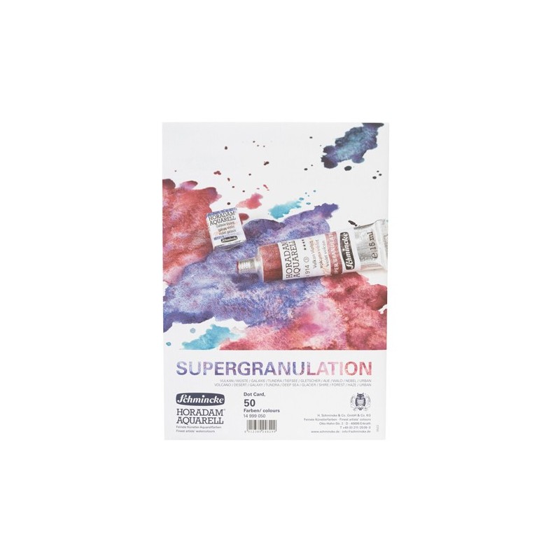 Fine art shop - Schmincke Horadam Dot Card Color Chart, 50 Watercolor Supergrain Colors | totenart.com