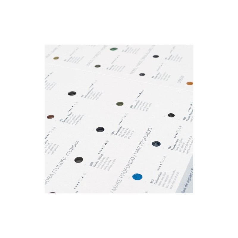 Fine art shop - Schmincke Horadam Dot Card Color Chart, 50 Watercolor Supergrain Colors | totenart.com