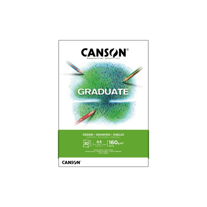  Fine art shop - Canson Graduate Drawing Pad, 30 s, 160 g, 21x29,7 cm (A4) | totenart.com