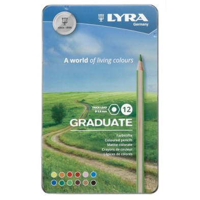 Fine art shop - Graduate Metal Case 12 Colored Pencils, Lyra | totenart.com