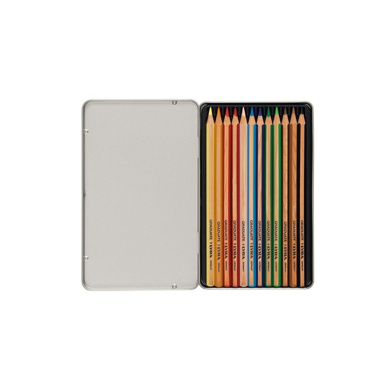 Fine art shop - Graduate Metal Case 12 Colored Pencils, Lyra | totenart.com