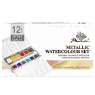 Fine art shop - Metallic Box Phoenix 12 Watercolour 1/2 godets, metallic | totenart.com