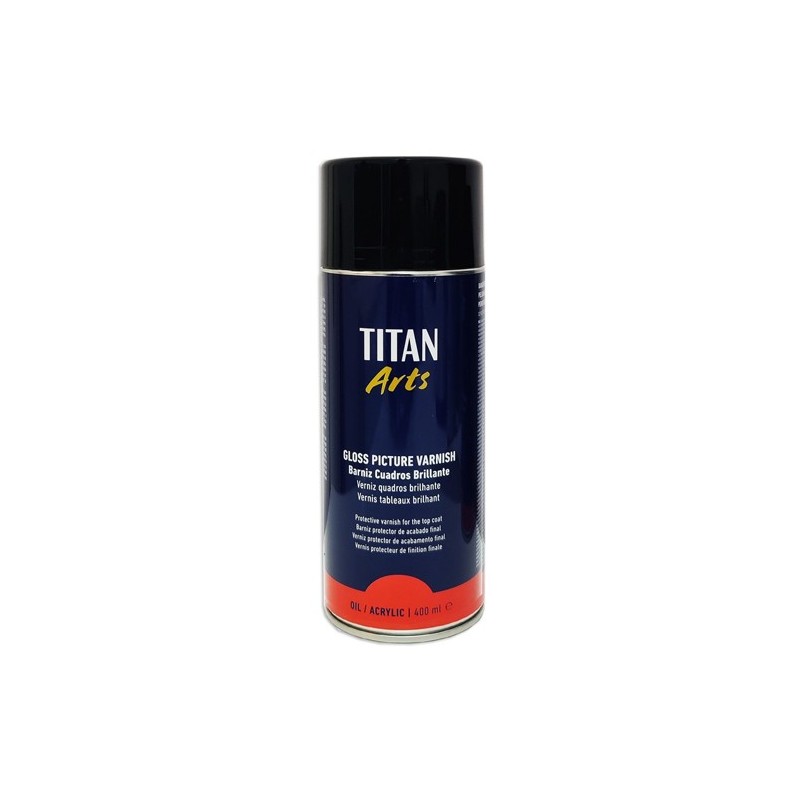 Fine art shop - Gloss varnish SPRAY Titan for paintings 400 ml. | totenart.com