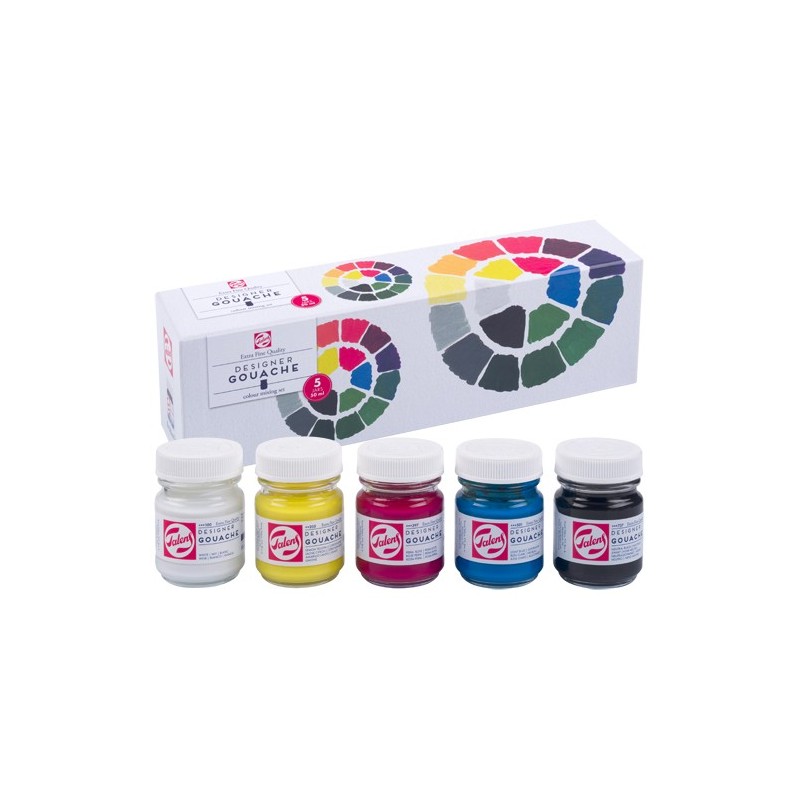 Caja Gouache Talens 5 Tarros de 50ml