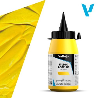 Fine art shop - Acrylic Vallejo, Cadmium Yellow Pale Hue, 500 ml | totenart.com