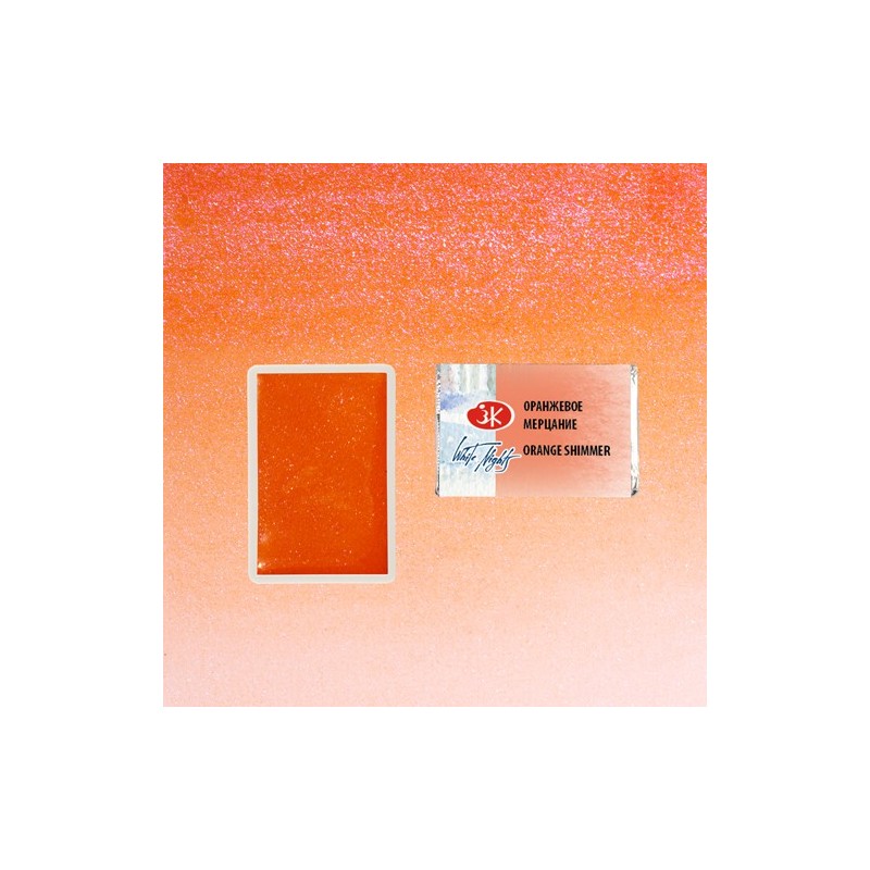 Fine art shop - White Nights Watercolors in godet Orange Shimmer 987 | totenart.com