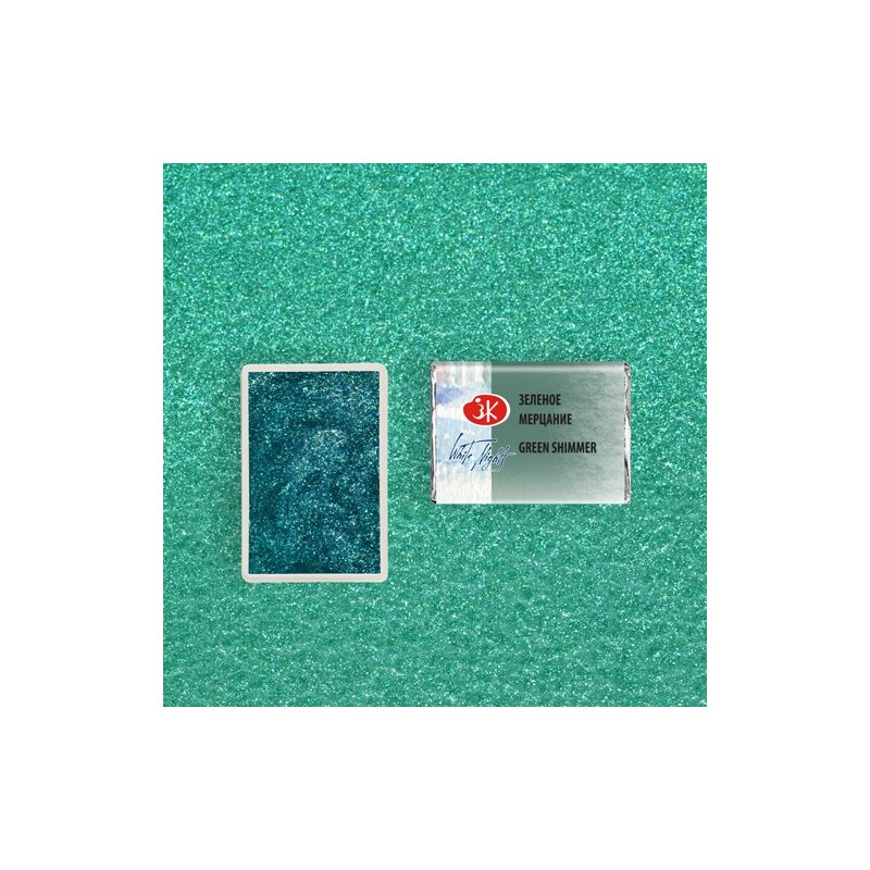 Fine art shop - White Nights Watercolors in godet Green Shimmer 985 | totenart.com