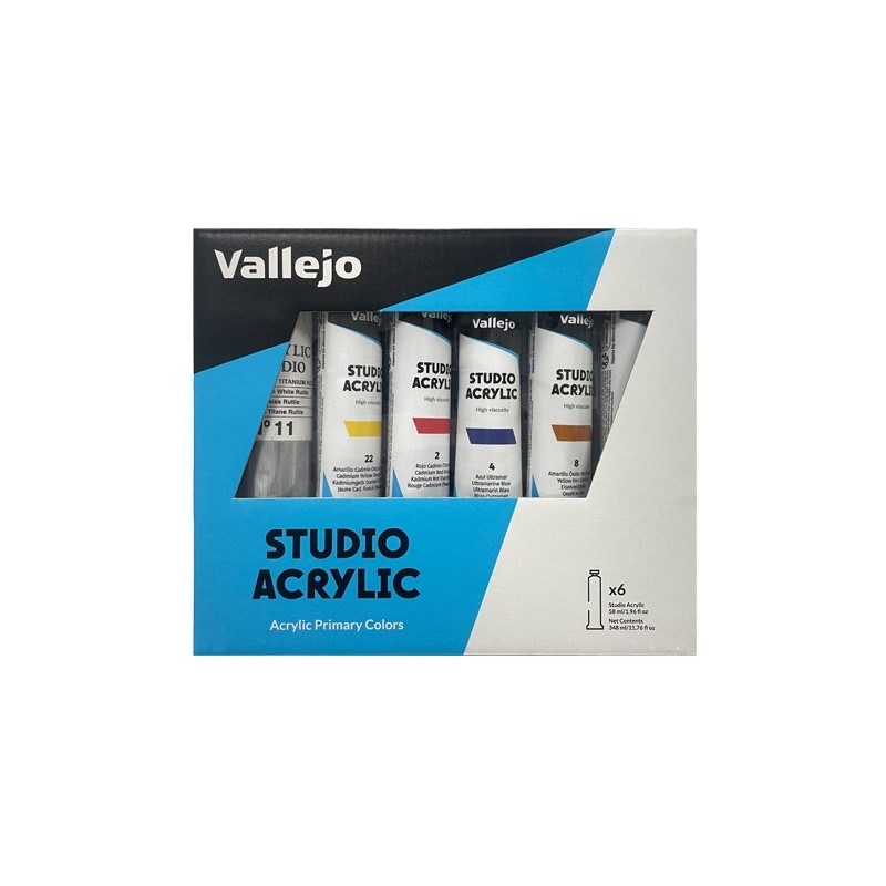 Fine art shop - Set Acrílico Studio Vallejo 6 colors (58 ml) | totenart.com