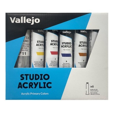Fine art shop - Set Acrílico Studio Vallejo 6 colors (58 ml) | totenart.com