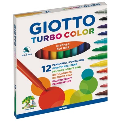 Fine art shop - Giotto Turbo Color 12 Felt Pens | totenart.com 